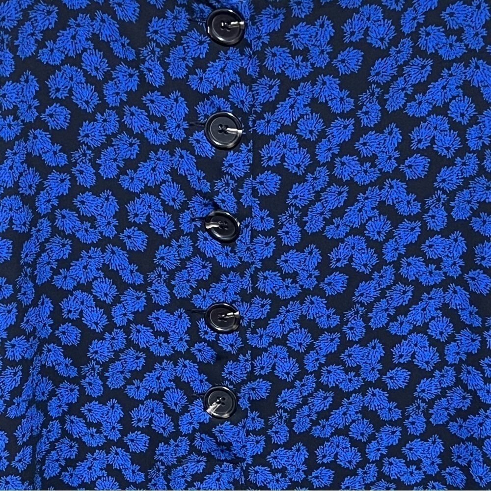 Elizabeth & James Blue Black Floral
Button Back long sleeve prairie Maxi Dress - Picture 5 of 11